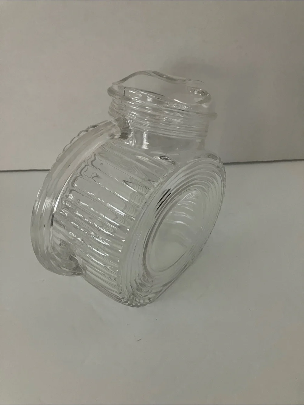 Vintage Federal Glass “Big Ben” Clear Ribbed Glass Pitcher